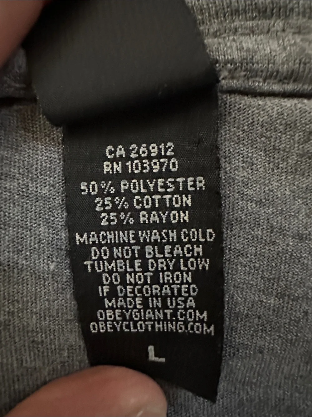 Women's T-Shirt Size Large Obey Make Art Not War - Picture 6 of 7
